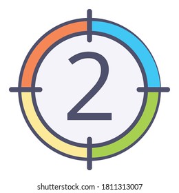 Video editing icon. Cartoon of video editing vector icon for web design isolated on white background