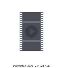 Video editing icon flat vector. Editor clip. Film computer isolated