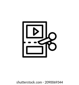 video editing icon illustration vector graphic