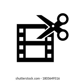 video editing icon isolated vector