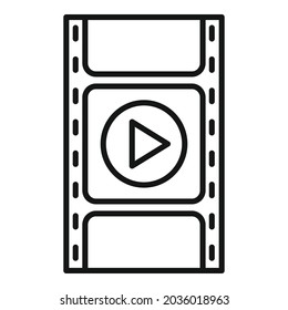 Video Editing Icon Outline Vector. Editor Clip. Film Computer