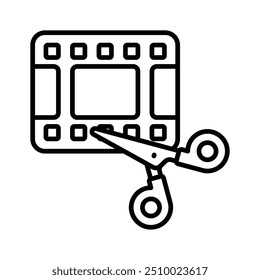 A video editing icon represents software features used for cutting, arranging, and enhancing video footage.