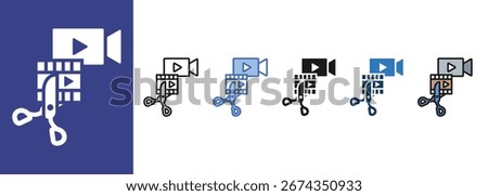 Video Editing         icon sets collection multi style


1