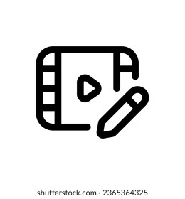 Video Editing icon in trendy flat style isolated on white background. Video Editing silhouette symbol for your website design, logo, app, UI. Vector illustration, EPS10.