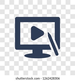 Video editing icon. Trendy Video editing logo concept on transparent background from Entertainment and Arcade collection