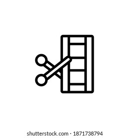 Icono de edición de vídeo en vector. Logotipo