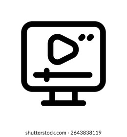 video editing line icon. Clean and minimalist vector icon for websites, mobile apps, presentations, and logos. Fully scalable and customizable for any project.