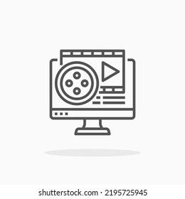 Video Editing line icon. Editable stroke and pixel perfect. Can be used for digital product, presentation, print design and more.