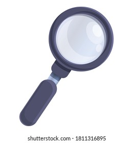 Video editing magnifier icon. Cartoon of video editing magnifier vector icon for web design isolated on white background