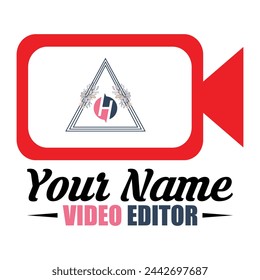 Video editing minimalist, modern logo design