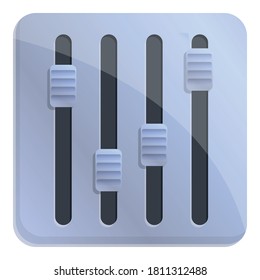 Video editing sound mixer icon. Cartoon of video editing sound mixer vector icon for web design isolated on white background