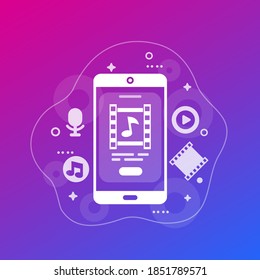 video editor app, vector icon