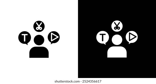 Video Editor-Symbol Illustrierte Illustration