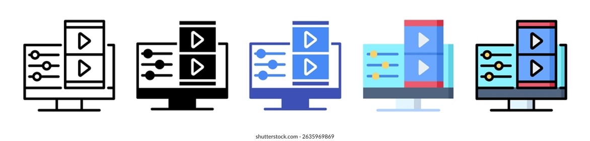 Video Editor Icon Element For Design