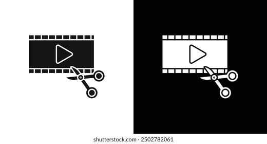 video Editor icon line art vector