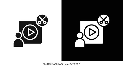 video Editor icon logo set vector