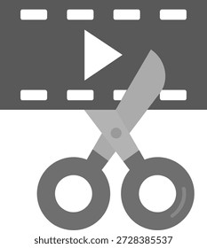 Video editor Line vector Icon Design
