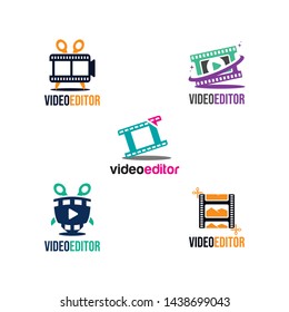 Video Editor Logo Design for Icon and Symbol Vector Template