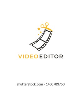 Video Editor Logo Design Vector