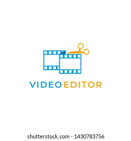 Video Editor Logo Design Vector