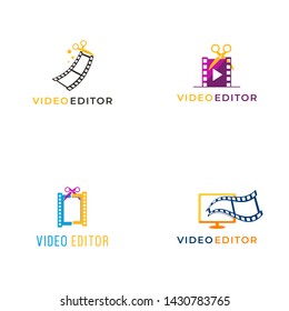 Video Editor Logo Design Vector