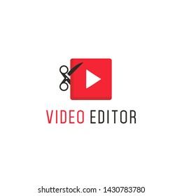 Video Editor Logo Design Vector