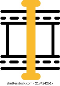 Video editor split video, illustration, vector on a white background.