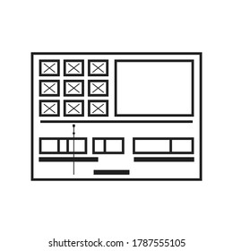 Video Editor Template, Video Clip Media Screen, Vector Illustration Background