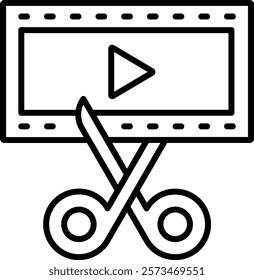 Video editor vector icon. Can be used for printing, mobile and web applications.