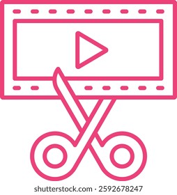 Video editor vector icon. Can be used for printing, mobile and web applications.