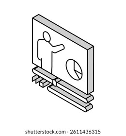video education lesson isometric icon vector. video education lesson sign. isolated symbol illustration