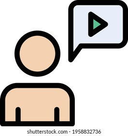 video education vector line colour icon