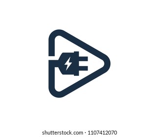 Video Electric Icon Logo Design Element