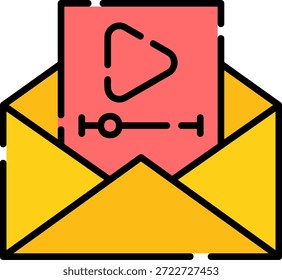 Video Email New Creative Icon Design Vector