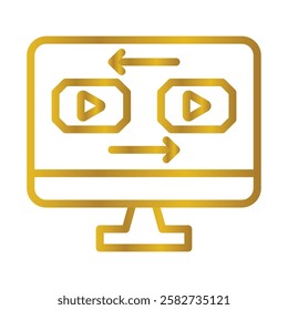 Video Encoding Color gradient illustration vector icon which can easily modify or edit 