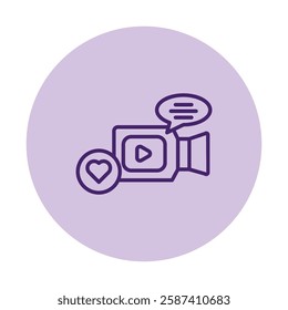 Video Engagement  pentaglow, vector, pixel perfect, illustrator file
