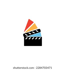 Video equipment vector logo. Video equipment rentals logo. Film shooting emblem.