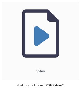 Video File or Document Icon Concept
