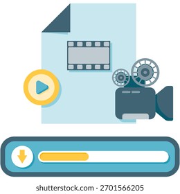 Video Ilustración de la interfaz de Descarga de archivos
