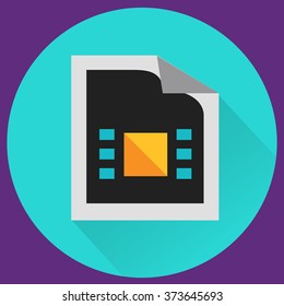 video file flat icon