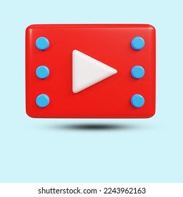 video file folder document symbol icon 3d render design