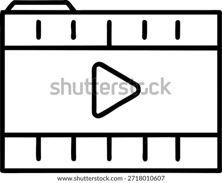 Video File Folder Icon Play Button Media