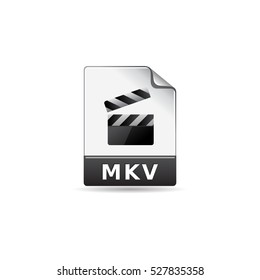 Video file format icon in color. Computer data movie