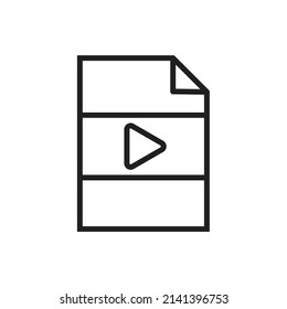 Video file format icon design. vector illustration