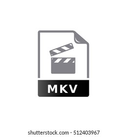 Video file format icon in duo tone color. Computer data movie
