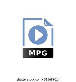 Video file format icon in duo tone color. Computer data movie