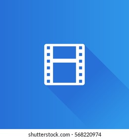 Video file format icon in Metro user interface color style. Computer data movie