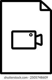 Video file format  icon. Multimedia folder vector icon. Replaceable vector design.