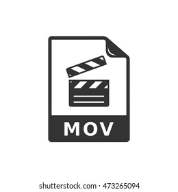 Video file format  icon in single grey color. Computer data movie streaming online download