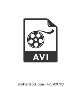 Video file format  icon in single grey color. Computer data movie streaming online download